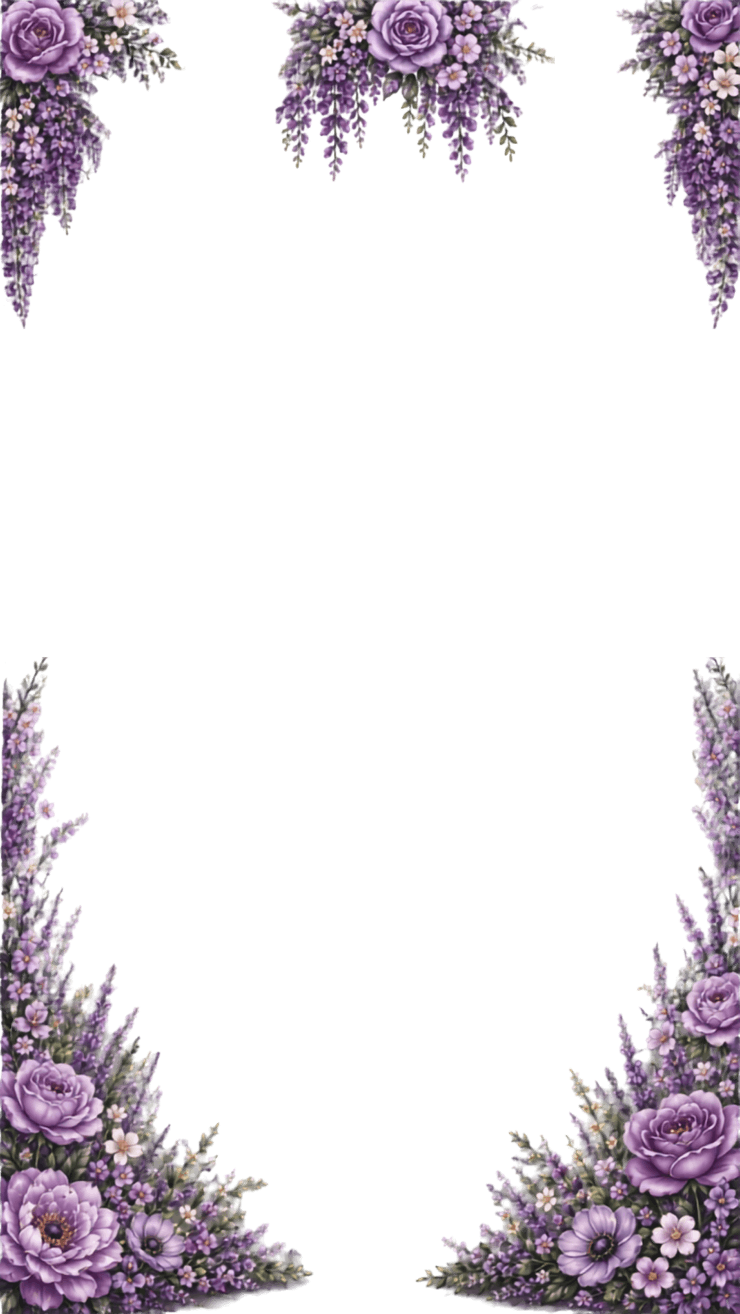 Lavender floral border
