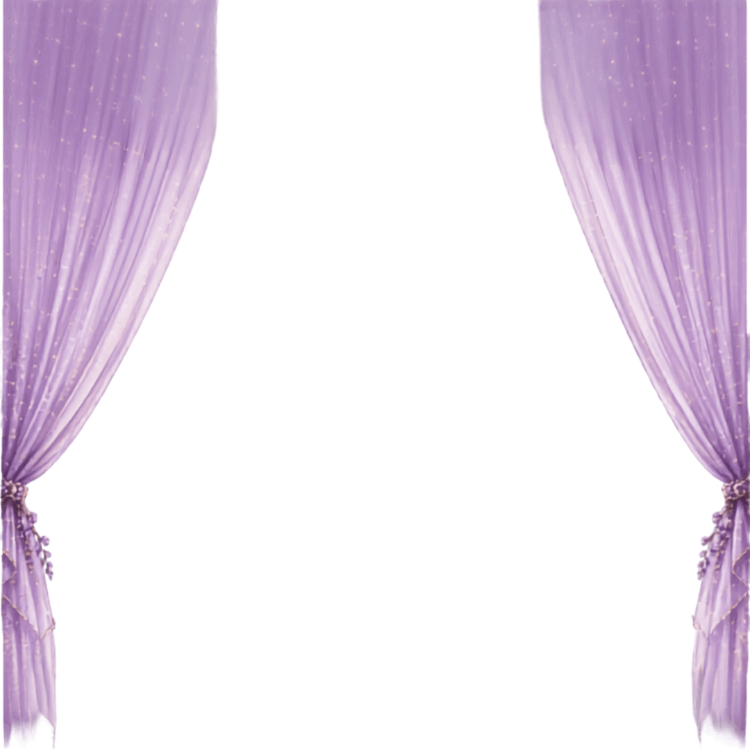 Draped curtains