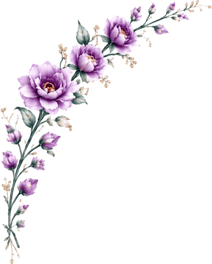 Lavender floral corner