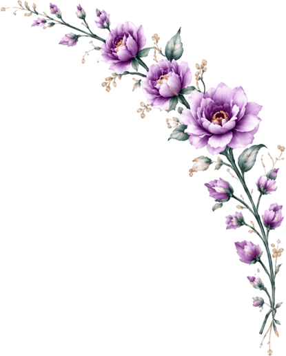 Lavender floral corner